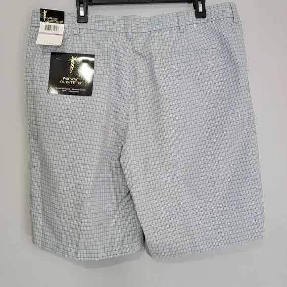 Fairway Outfitters Men's Multicolor  Plaid‎ Chino Casual Golf Shorts Size 38 NWT - Picture 2 of 12